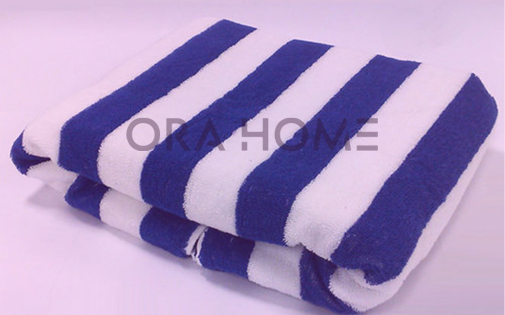 Blue and white striped Towels - Orahome